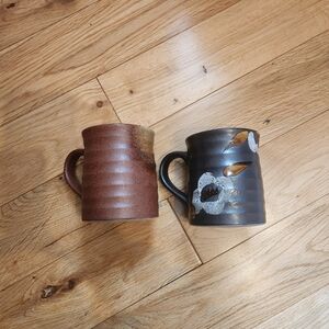 Artisan Mug Set - Rust Brown and Black